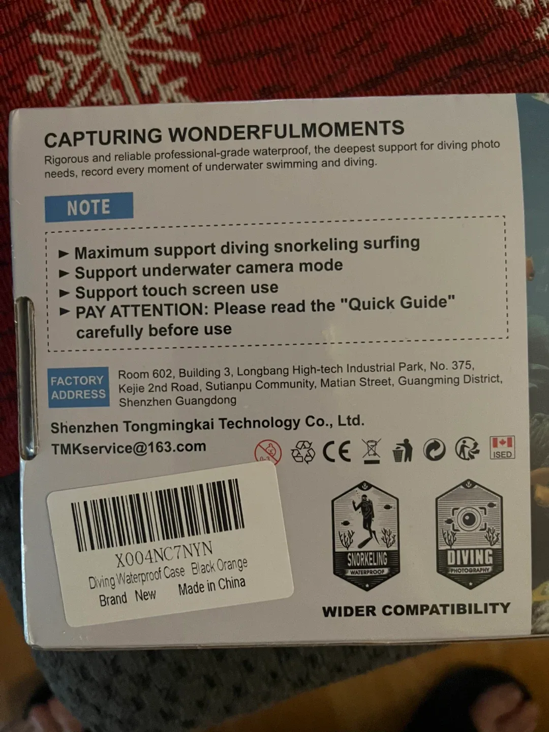 New 4TH Generation Waterproof Diving Case - Black/Orange image indicator(2)