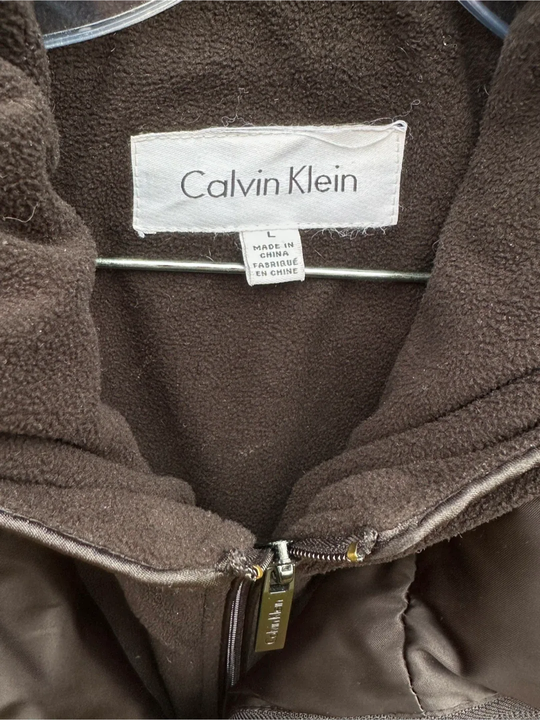 Calvin Klein Black Puffer Jacket - Size L image indicator(2)