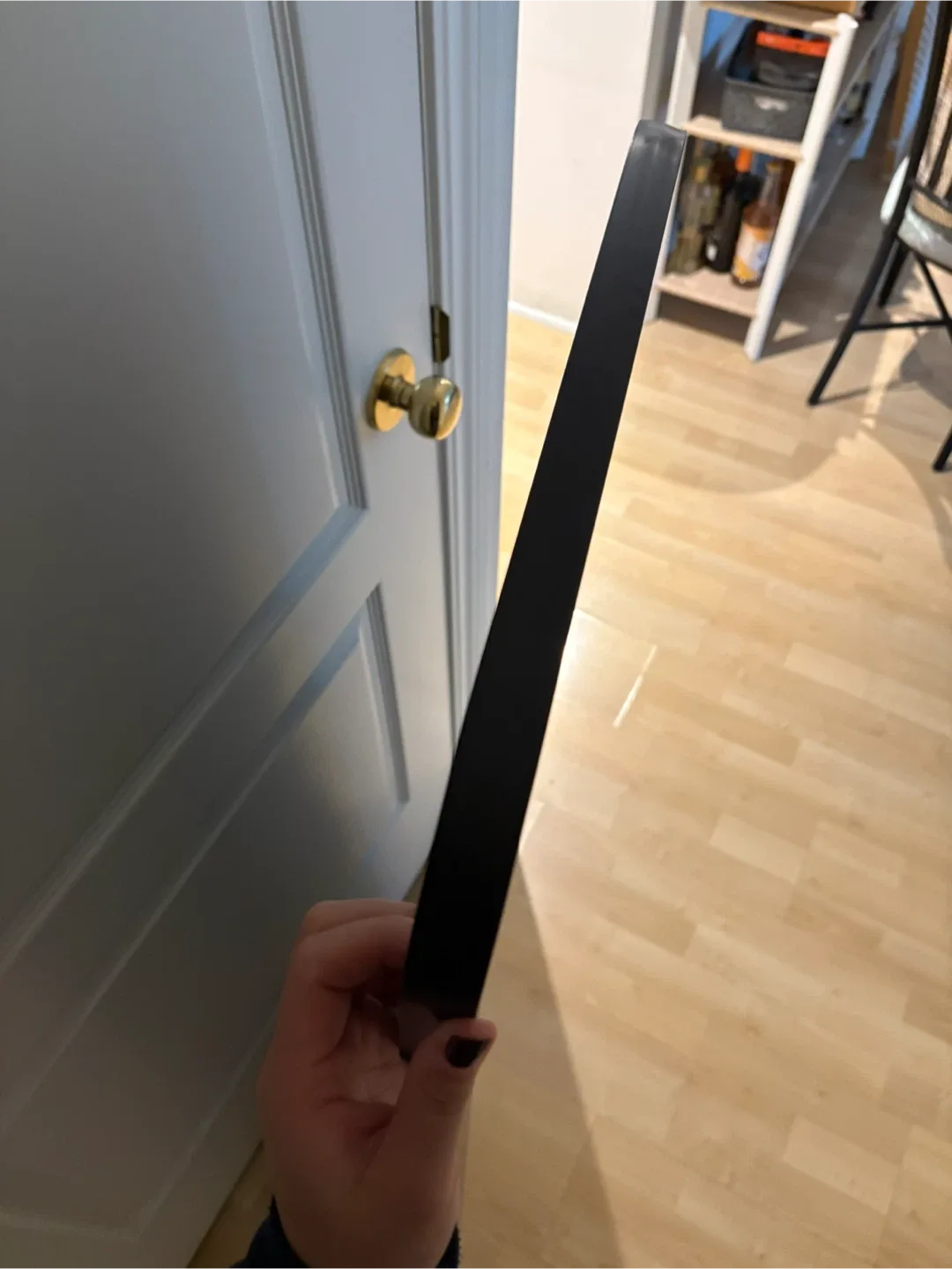 IKEA LINDBYN Mirror, black, 15 3/4x51 1/8 " image indicator(6)