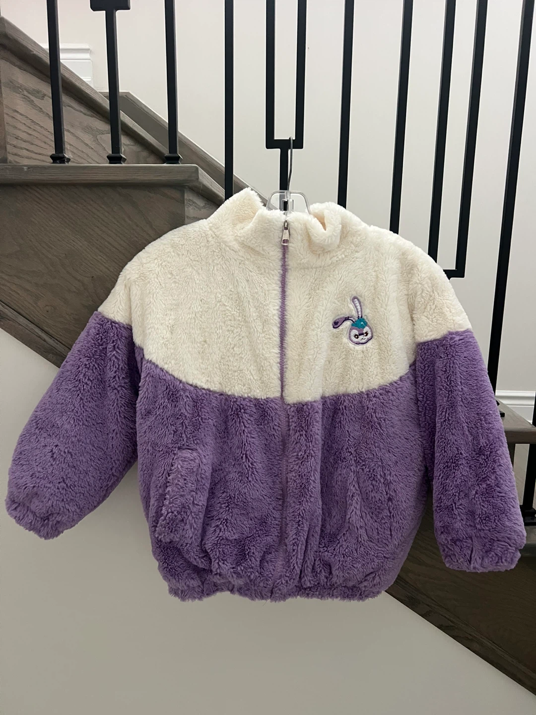 Fleece Jacket - Purple & White