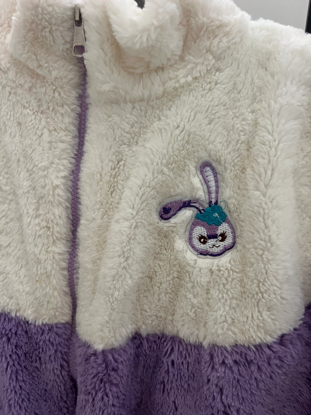 Fleece Jacket - Purple & White - photo 2