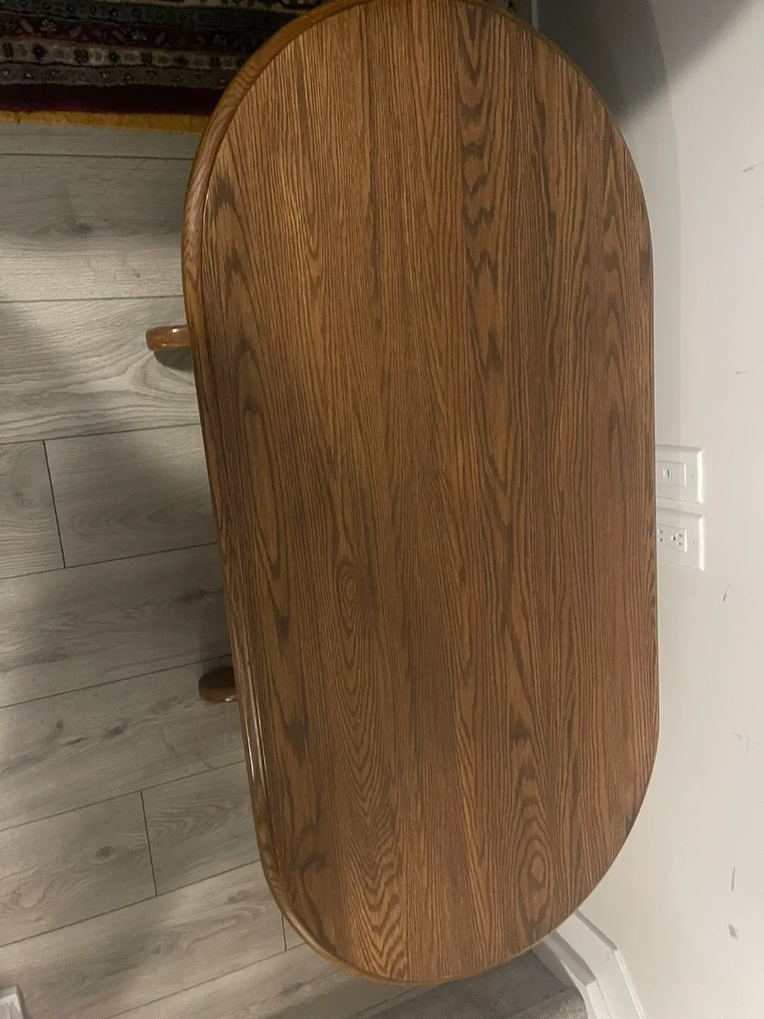 Vintage Wooden Oval Coffee Table image indicator(2)