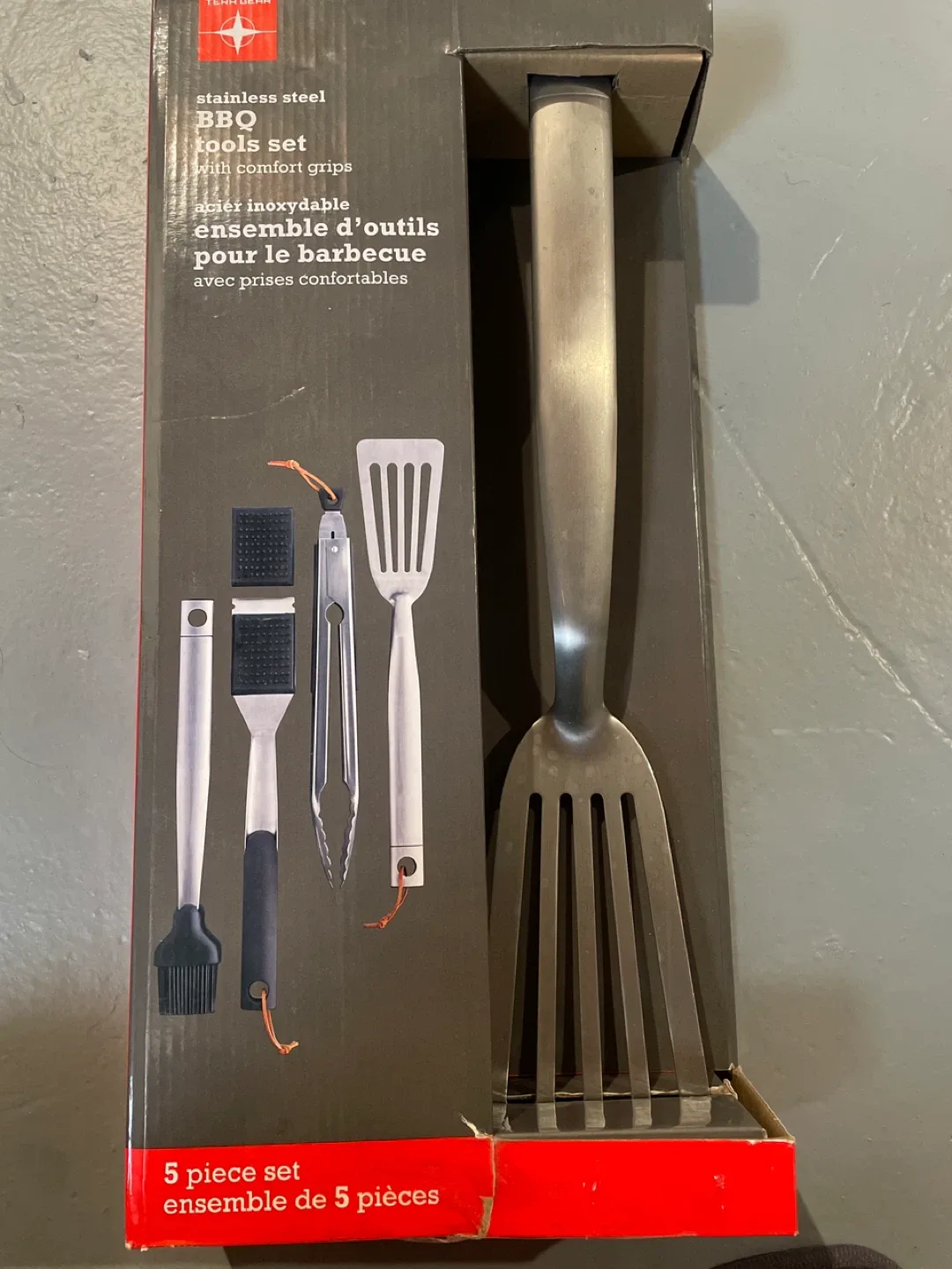 Tech Gear Stainless Steel BBQ Tools Set - 5 Piece