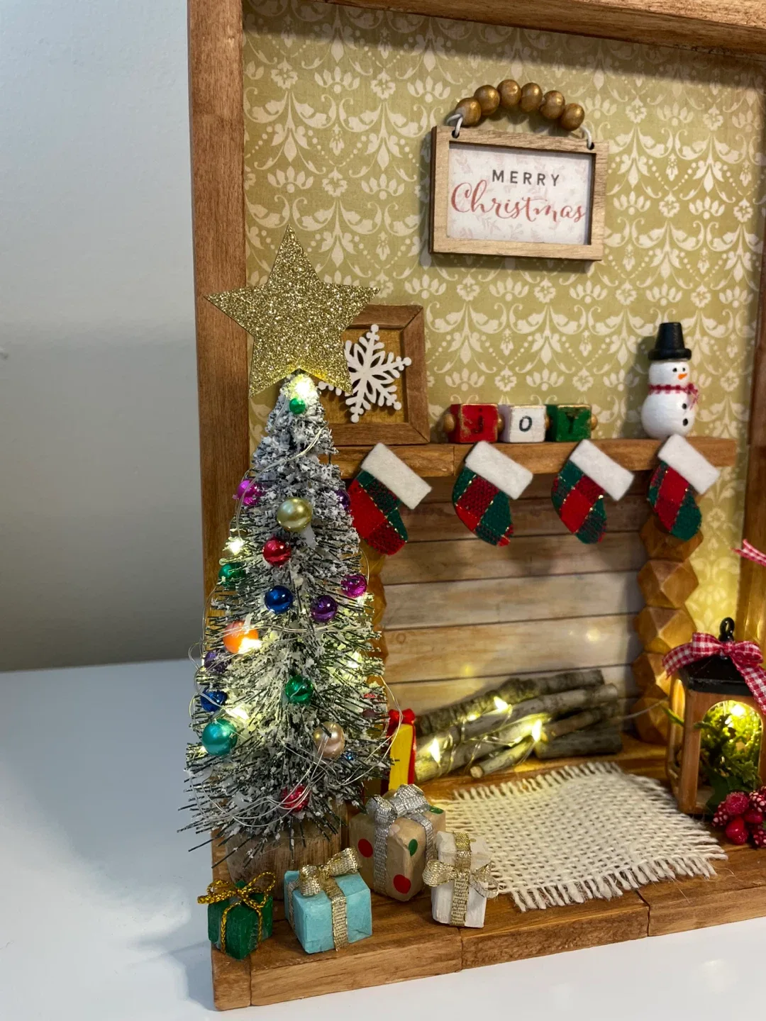 Christmas Miniature Fireplace Scene image indicator(5)