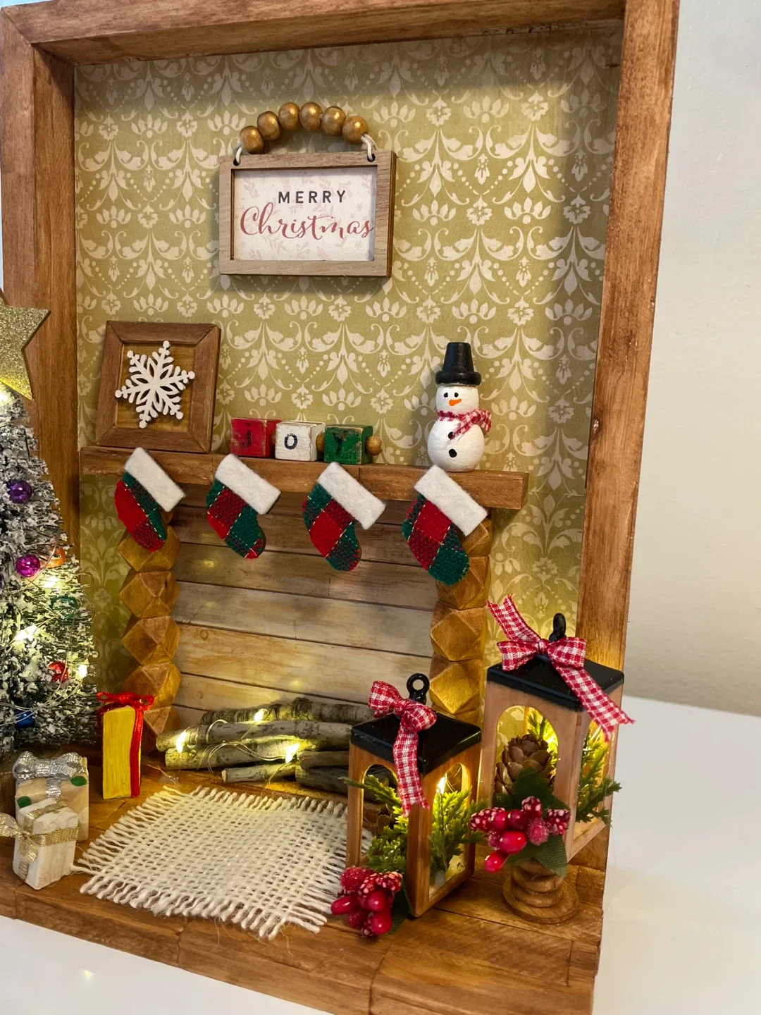 Christmas Miniature Fireplace Scene image indicator(2)