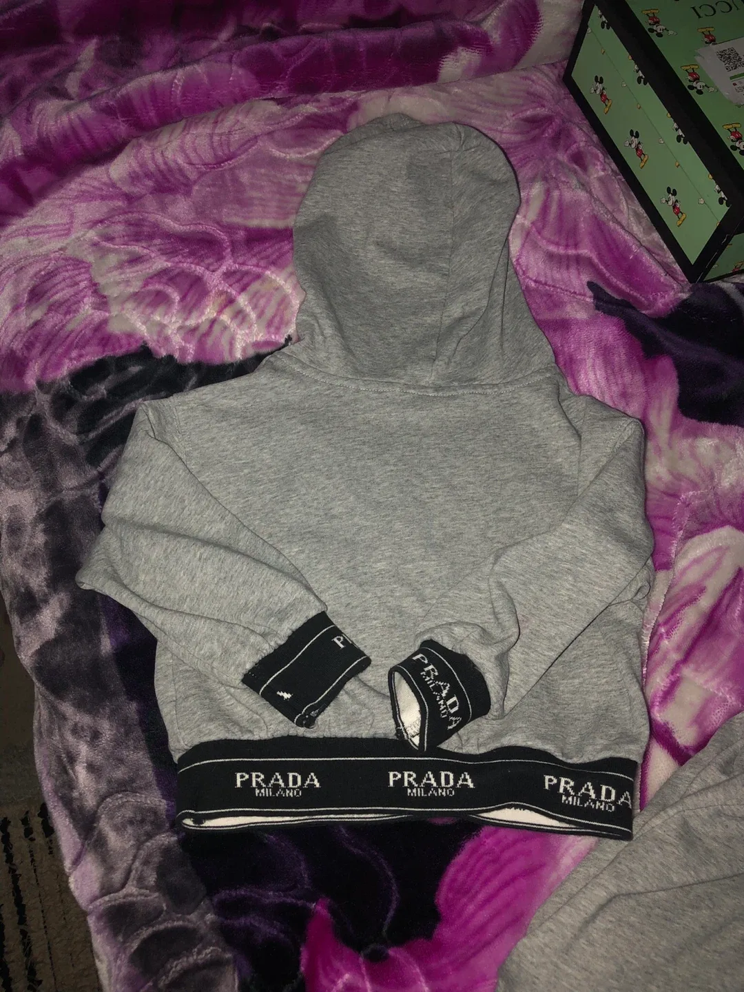 Prada Milano Grey Hoodie & Jogger Set thumbnail