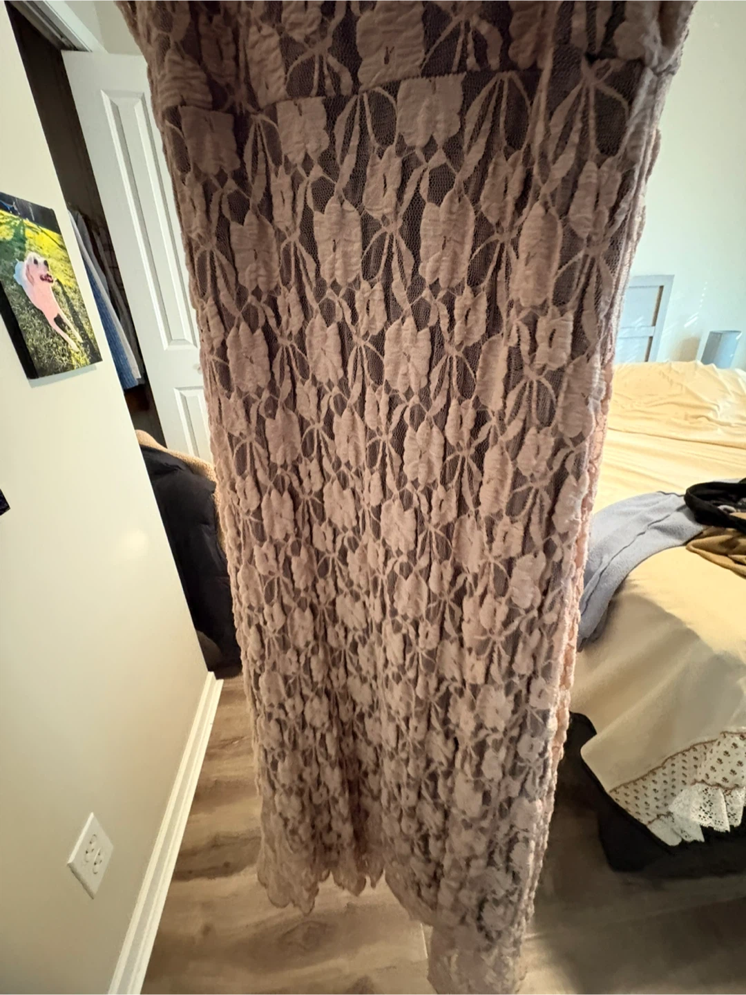 Lace Dress - Beige Colour - photo 3