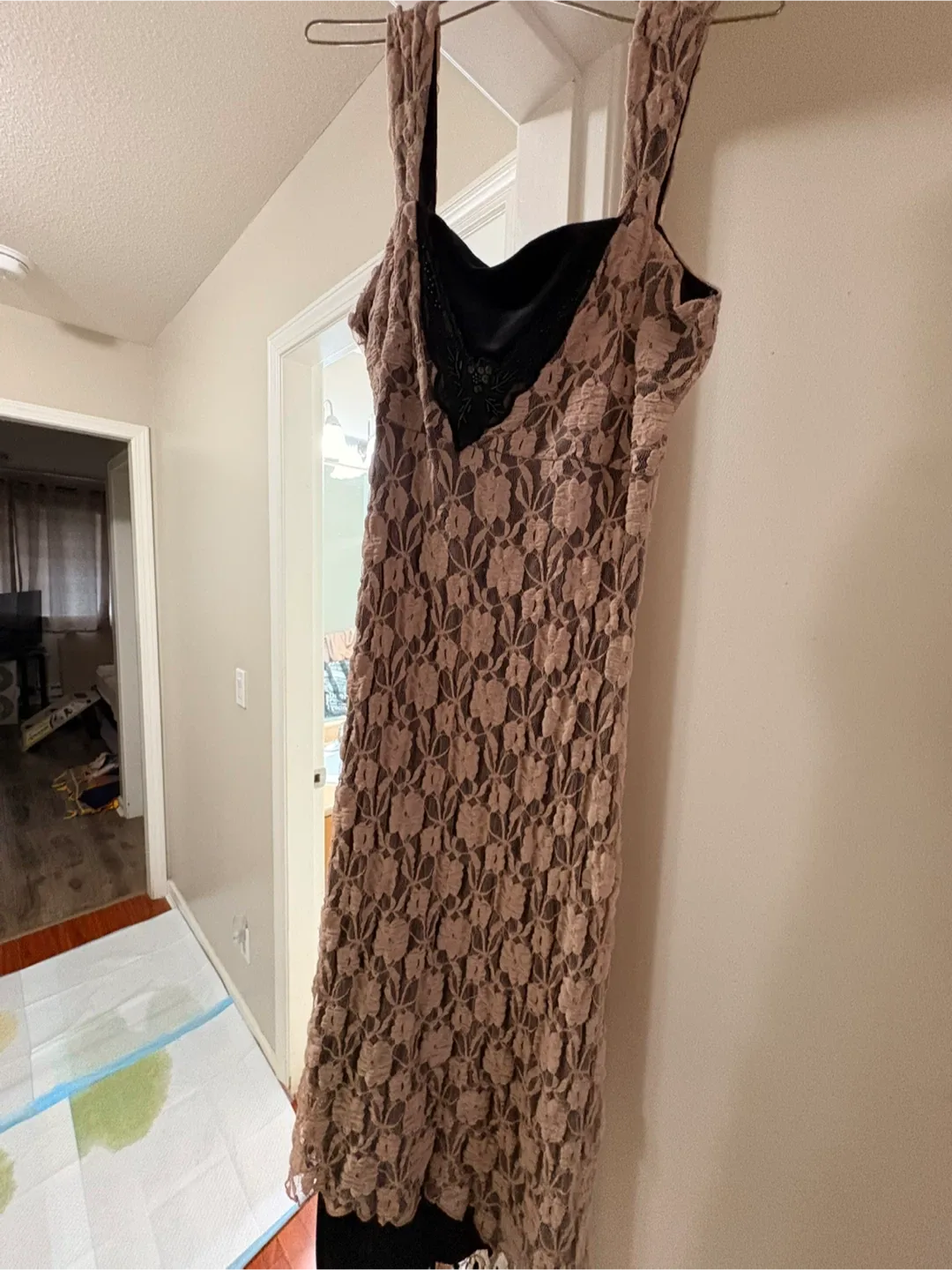 Lace Dress - Beige Colour