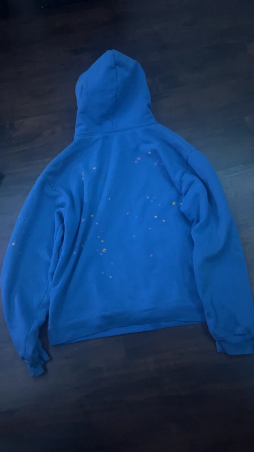 Authentic Sp5der Here’s the Slime Blue hoodie - Size S - photo 5