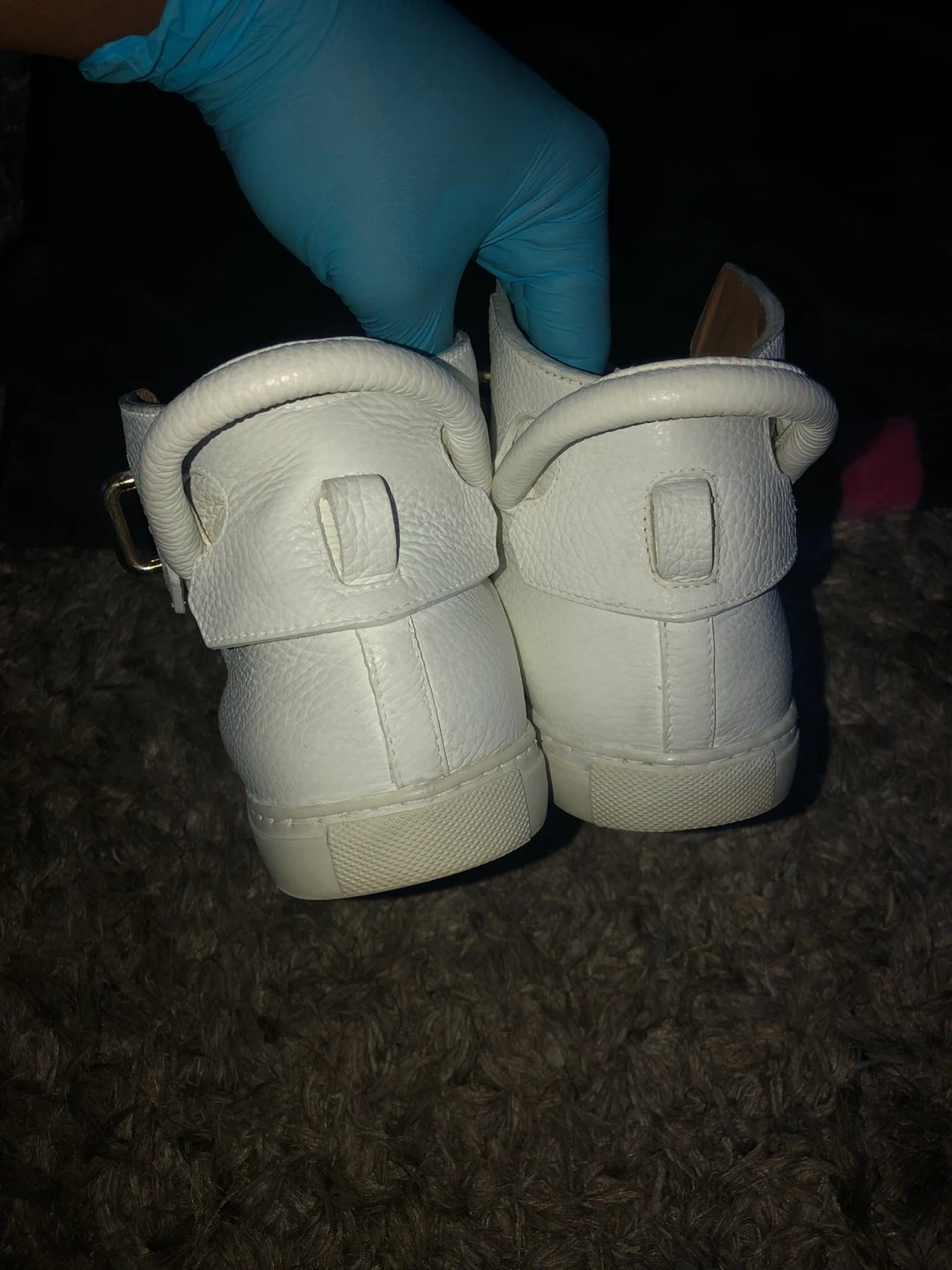 Buscemi White Leather High-Top Sneakers - photo 3