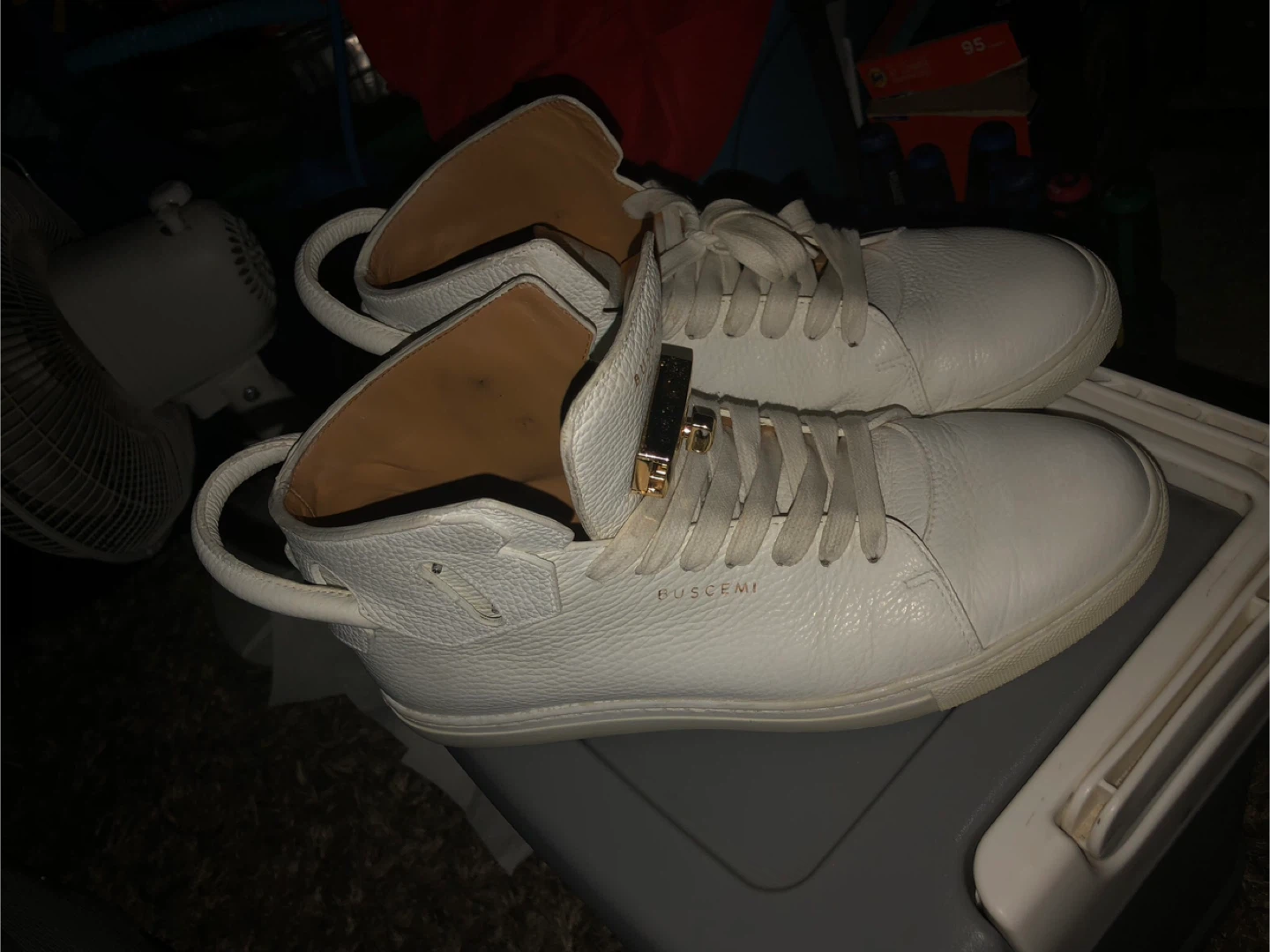 Buscemi White Leather High-Top Sneakers - photo 2