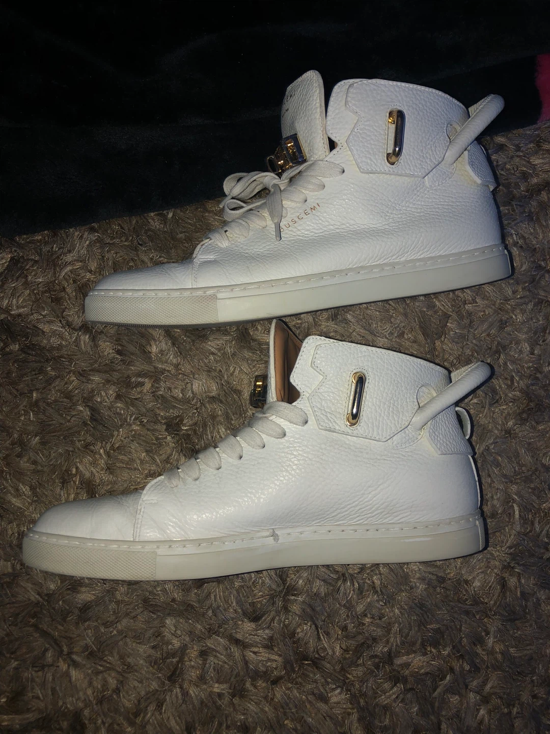 Buscemi White Leather High-Top Sneakers - photo 5
