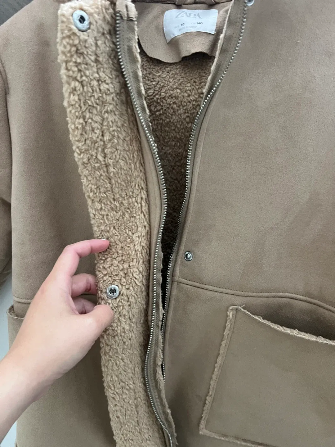 Zara Kids Sherpa Jacket - Size 10 image indicator(2)