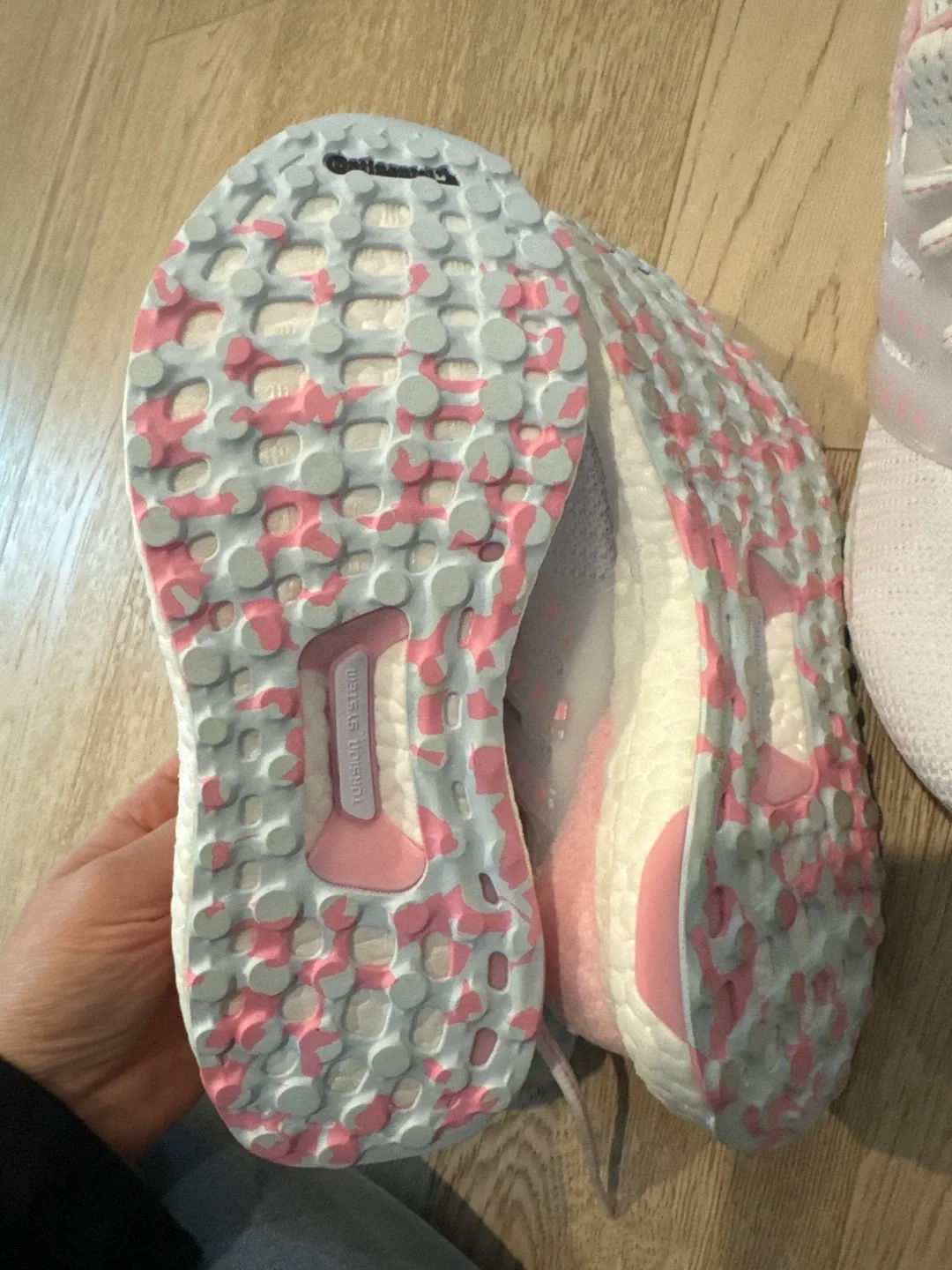 Adidas Ultraboost White & Pink 2 pairs sz US 4.5 girls or women image indicator(3)