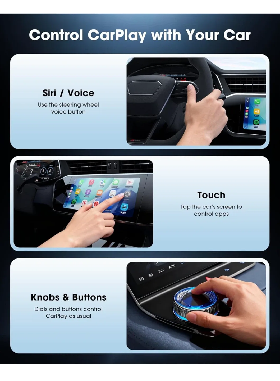 Ultra-Compact Wireless CarPlay Adapter image indicator(4)