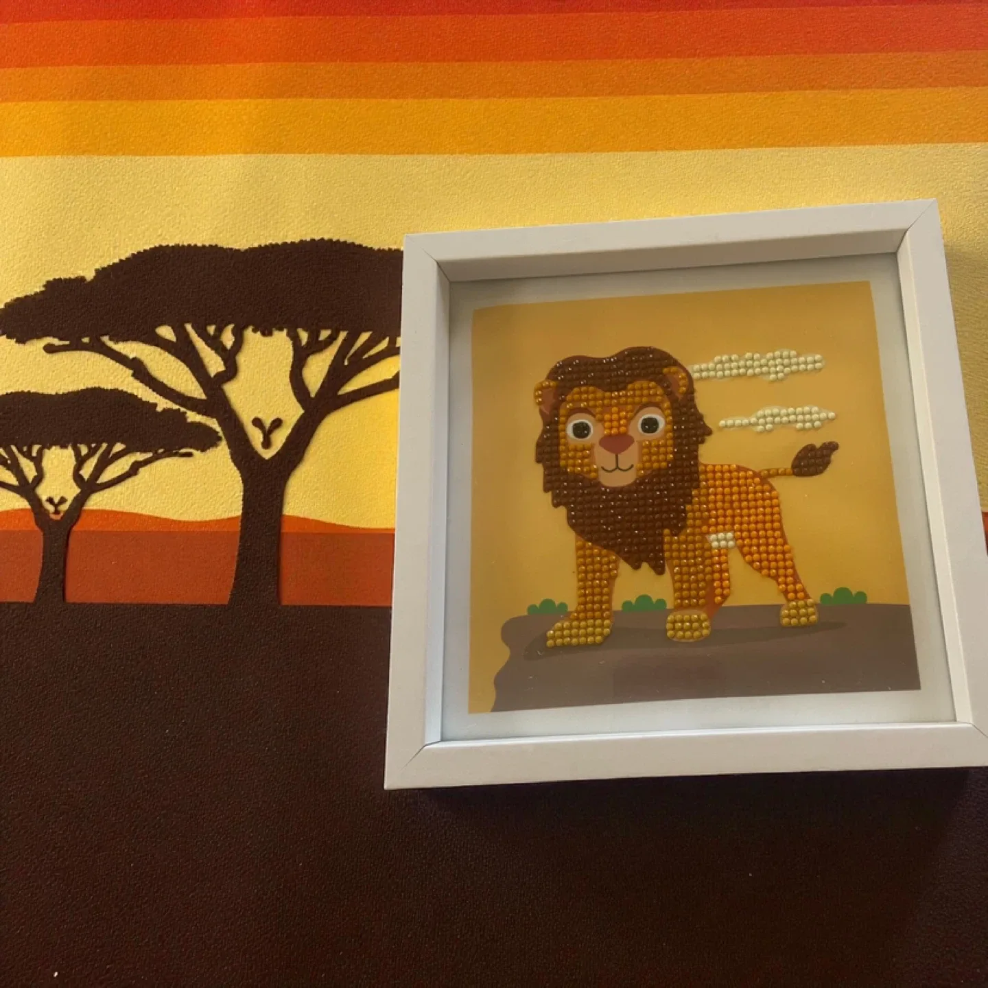 Framed Lion Diamond Art image indicator(6)