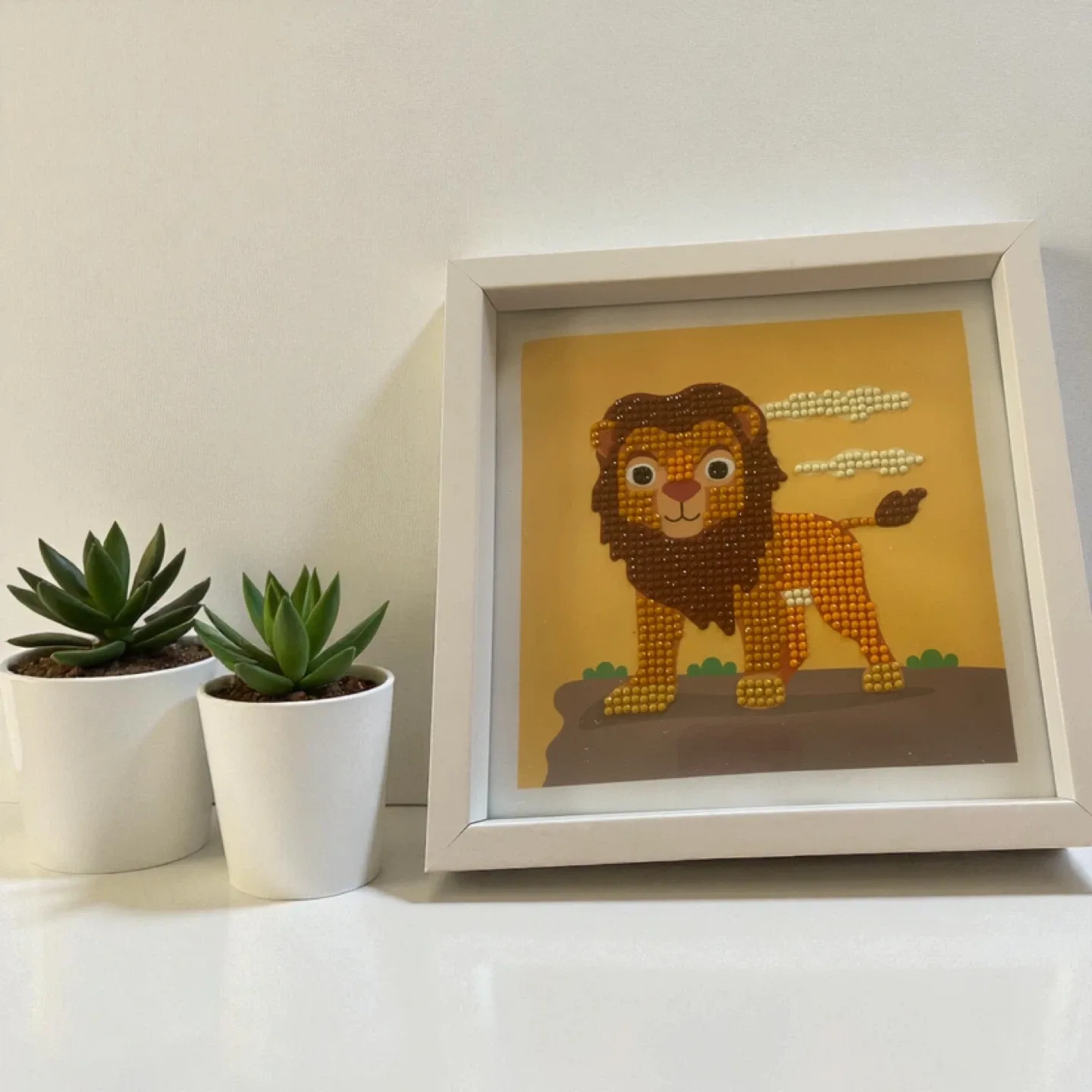 Framed Lion Diamond Art image indicator(10)
