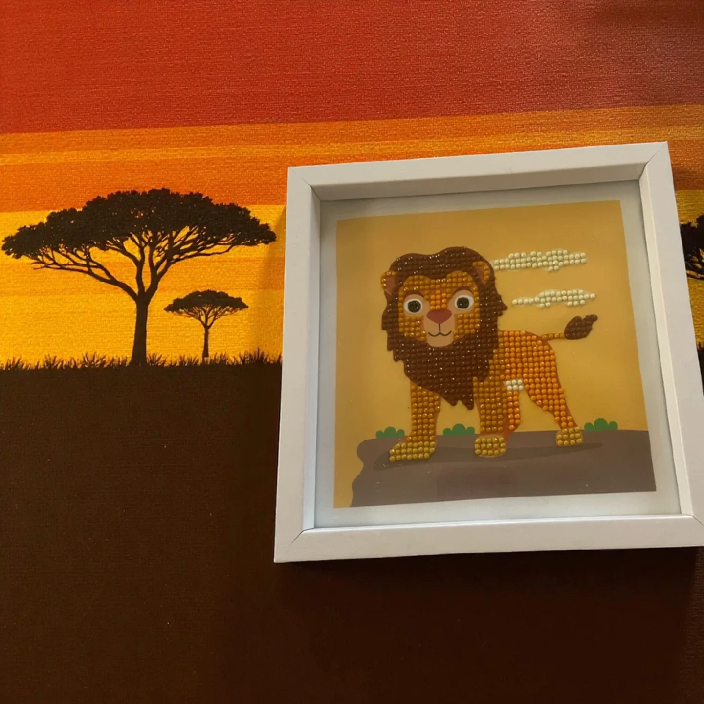 Framed Lion Diamond Art image indicator(8)