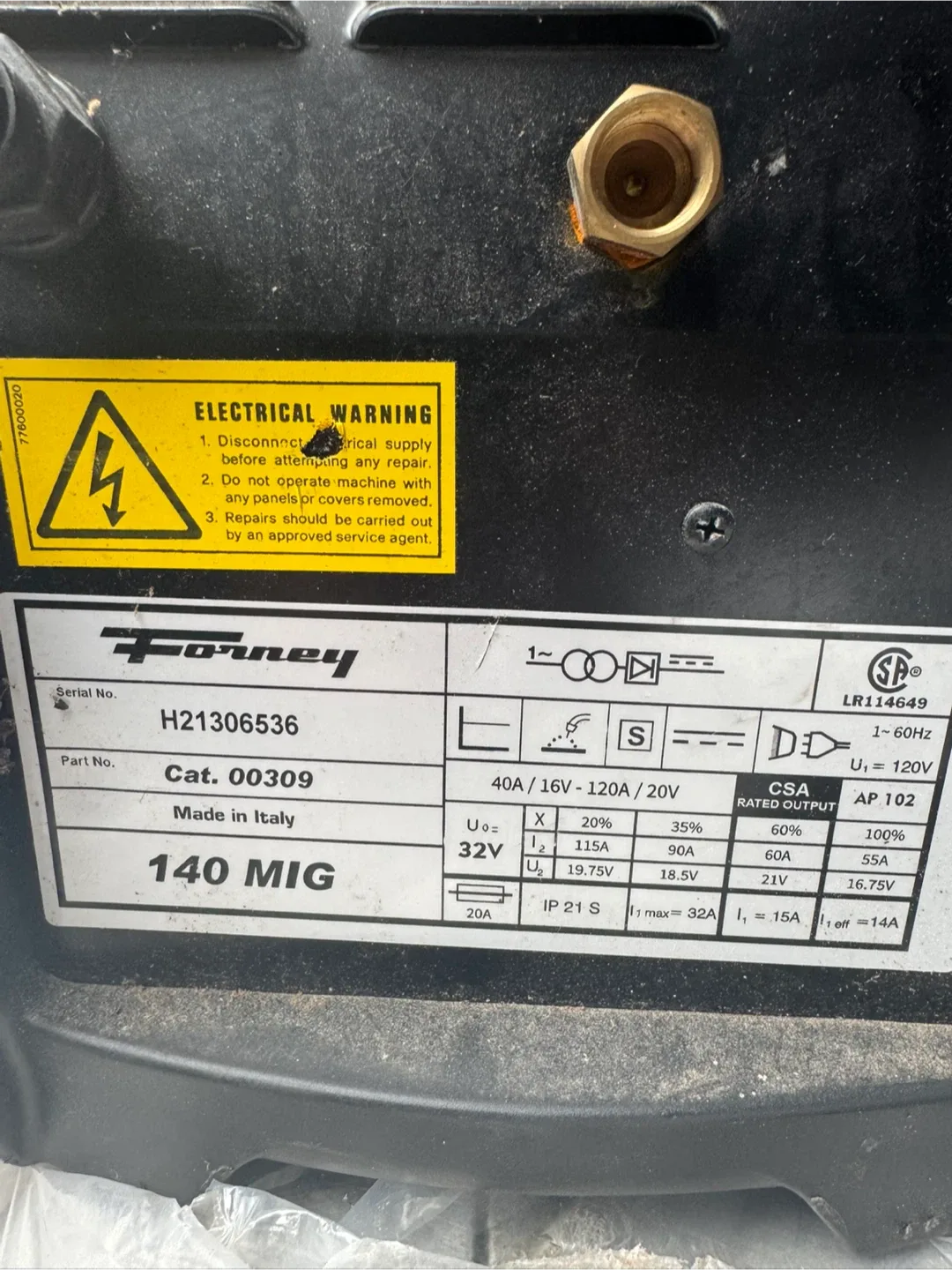 Forney 140 MIG Welder image indicator(5)