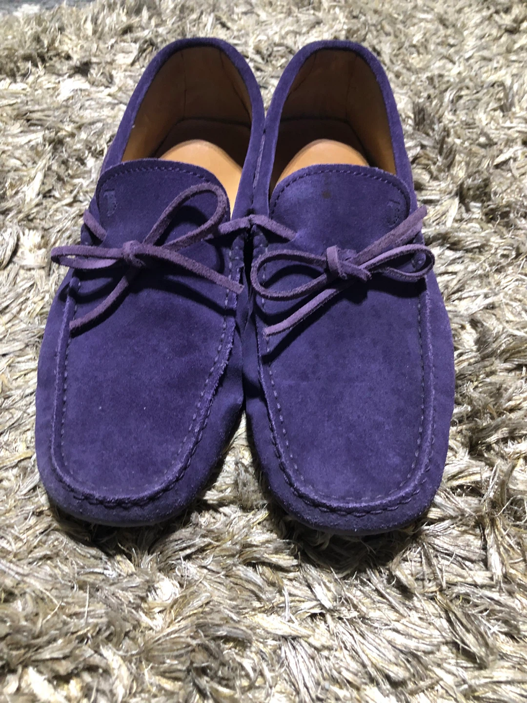 Tod's Purple Suede Loafers