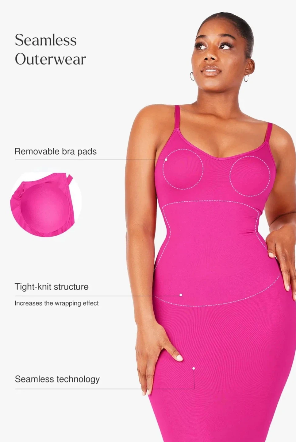 Popilush Eco-Friendly Spaghetti Strap V-Neck Dress - photo 2