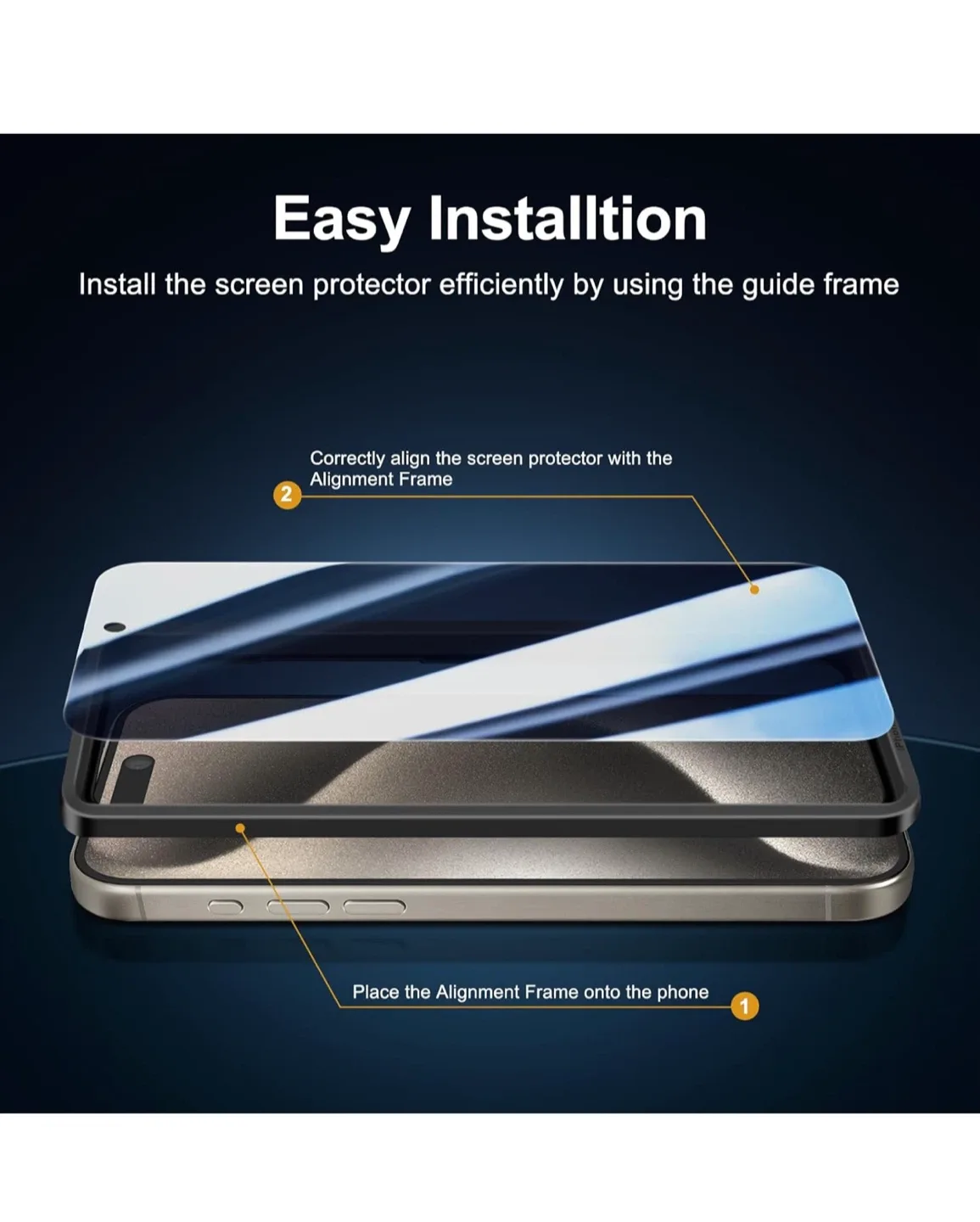New'c iPhone 15 Pro Screen Protector image indicator(3)