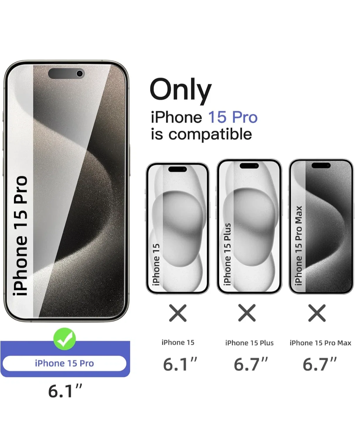 New'c iPhone 15 Pro Screen Protector image indicator(2)