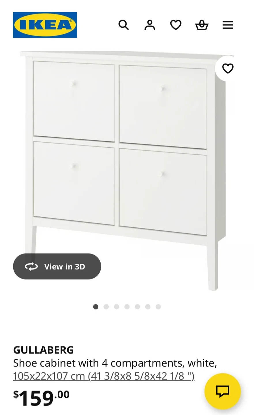 IKEA Hemnes Shoe Cabinet - White image indicator(7)