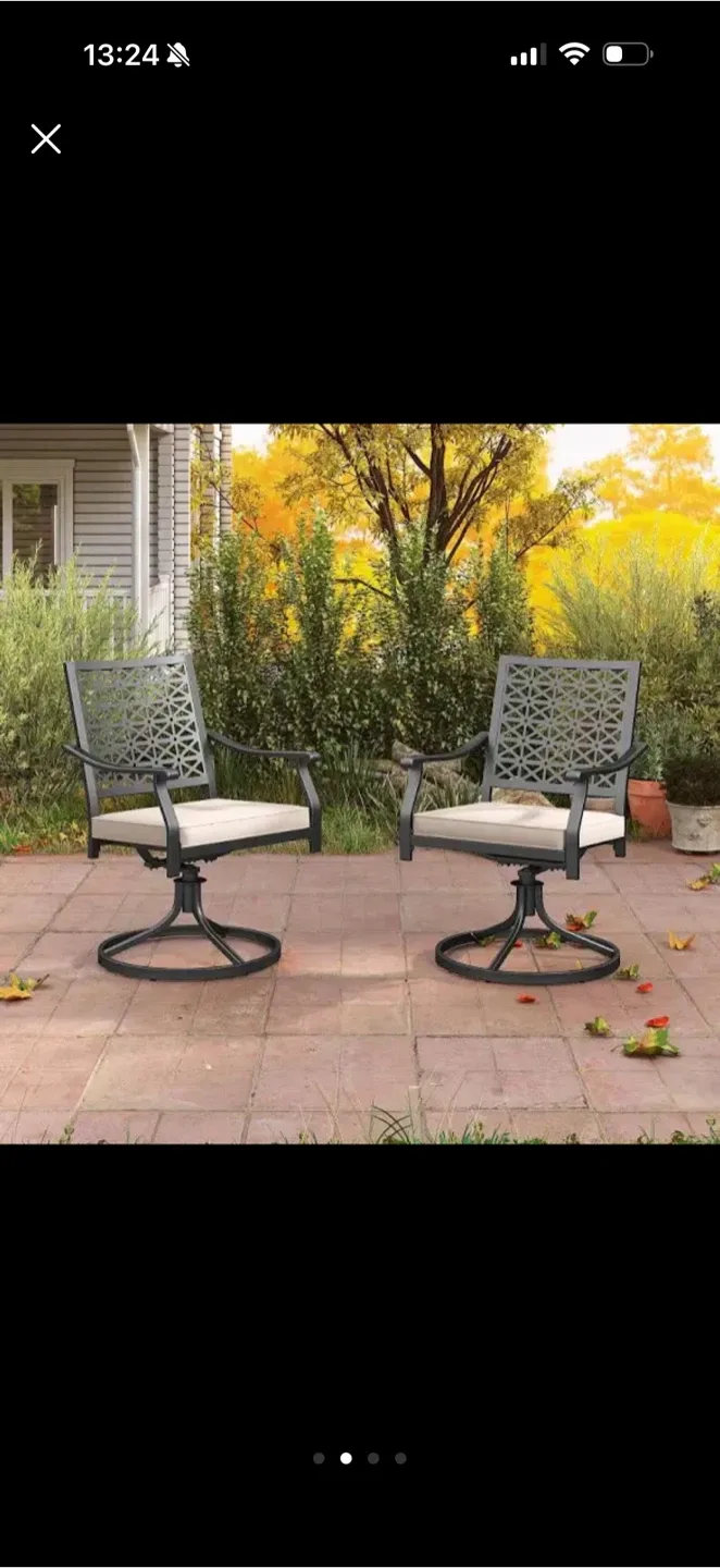 Costway Swivel Patio Dining Chairs (Set of 2) 🥕