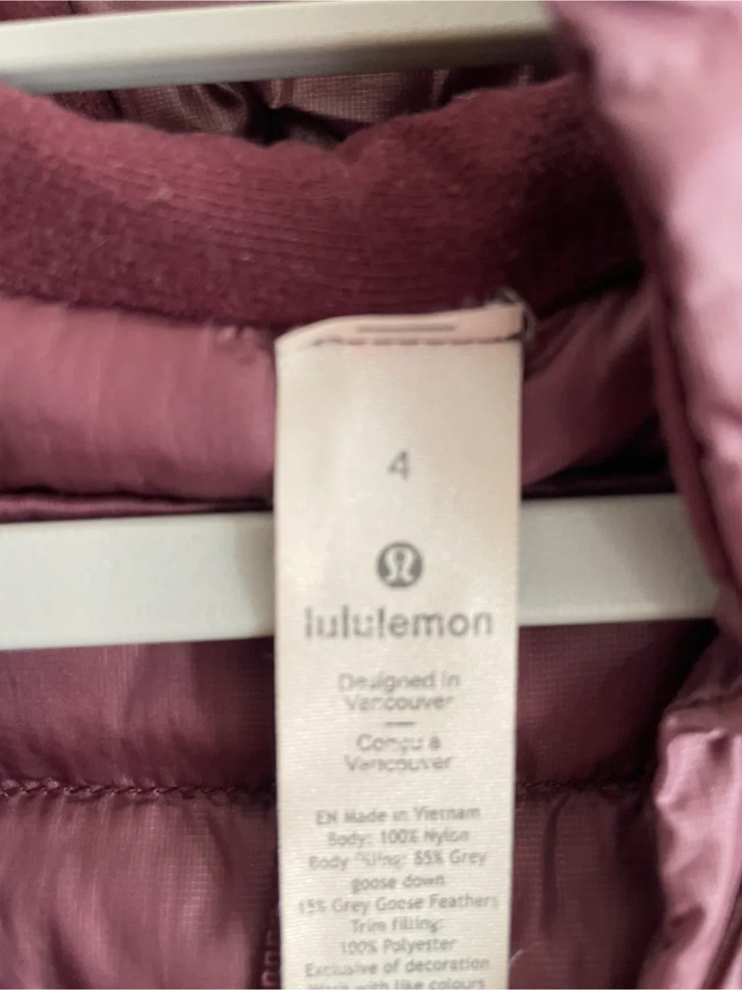 Lululemon Down Jacket Size 4 image indicator(3)