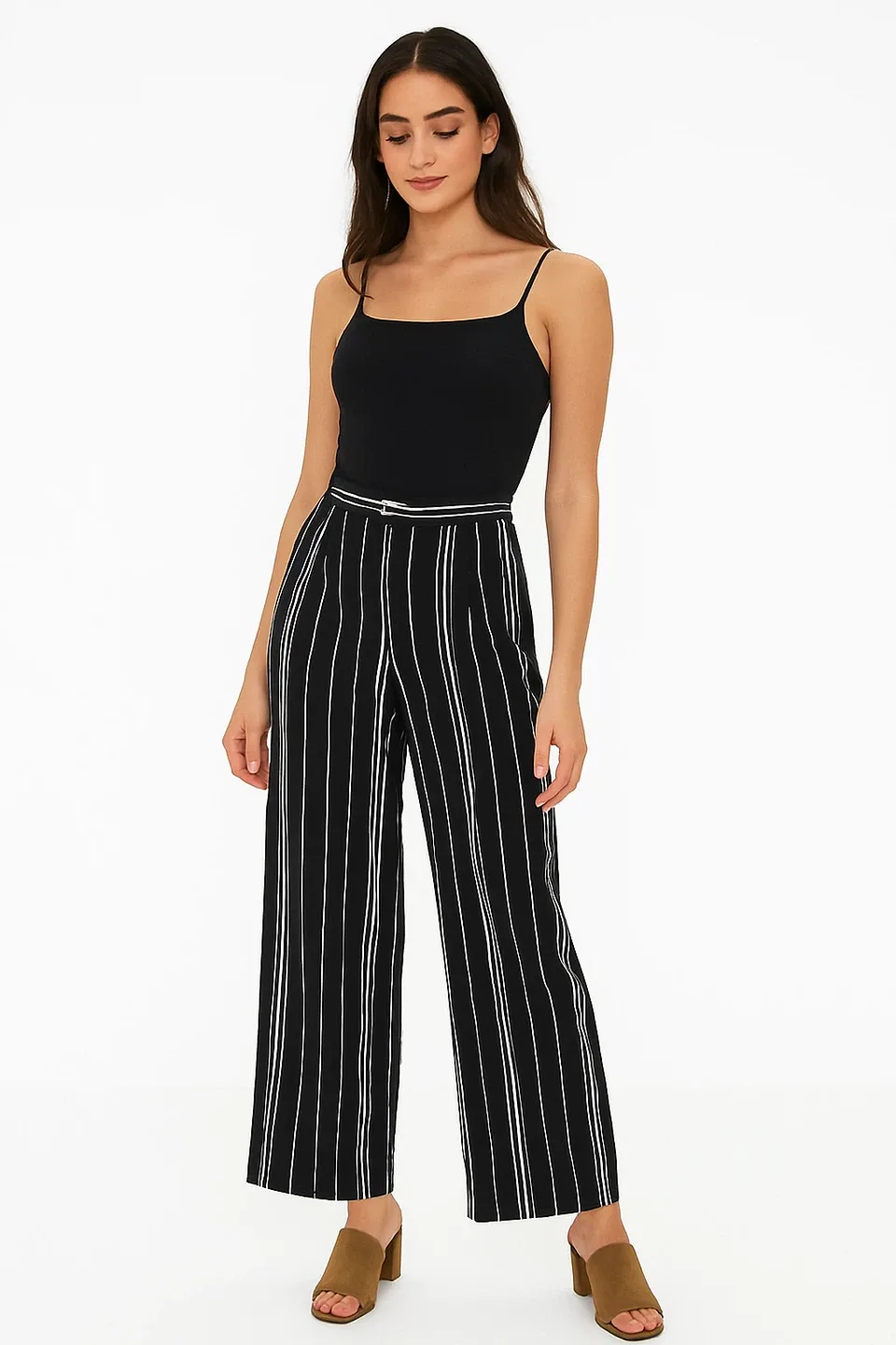 H&M Striped Wide Leg Pants - Size 32