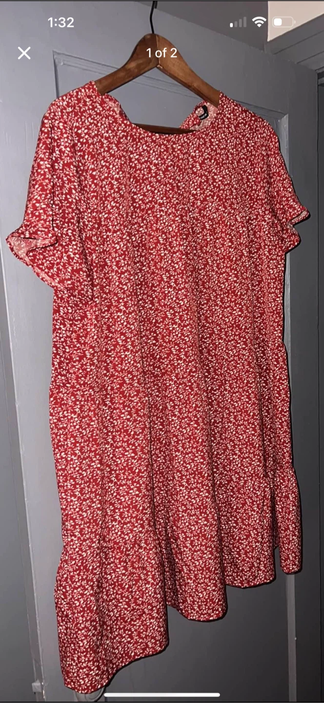 Red Floral Print Dress - photo 2