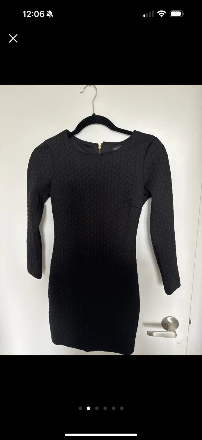 Dynamite Black Long Sleeve Dress Size XS image indicator(3)