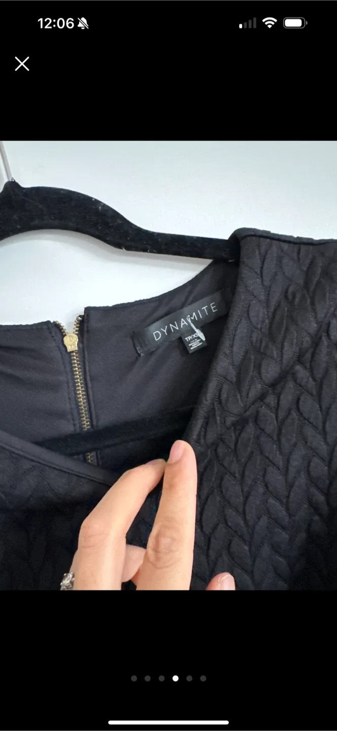 Dynamite Black Long Sleeve Dress Size XS image indicator(2)