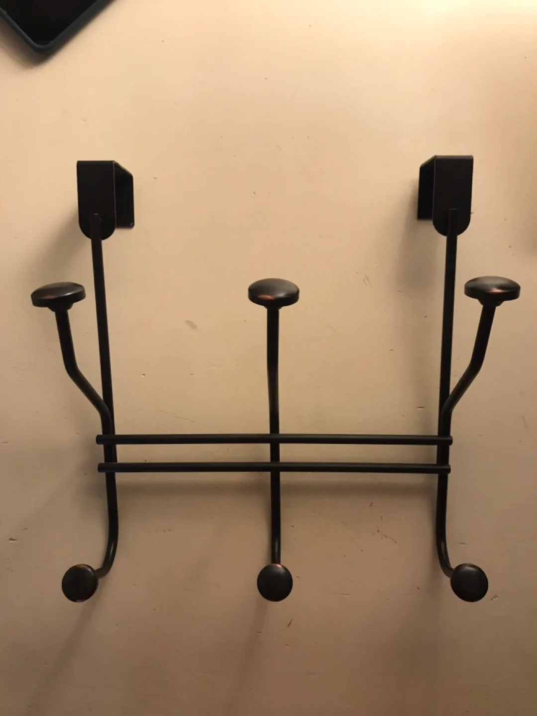 Over-the-Door Hook Rack -  Brass/Black