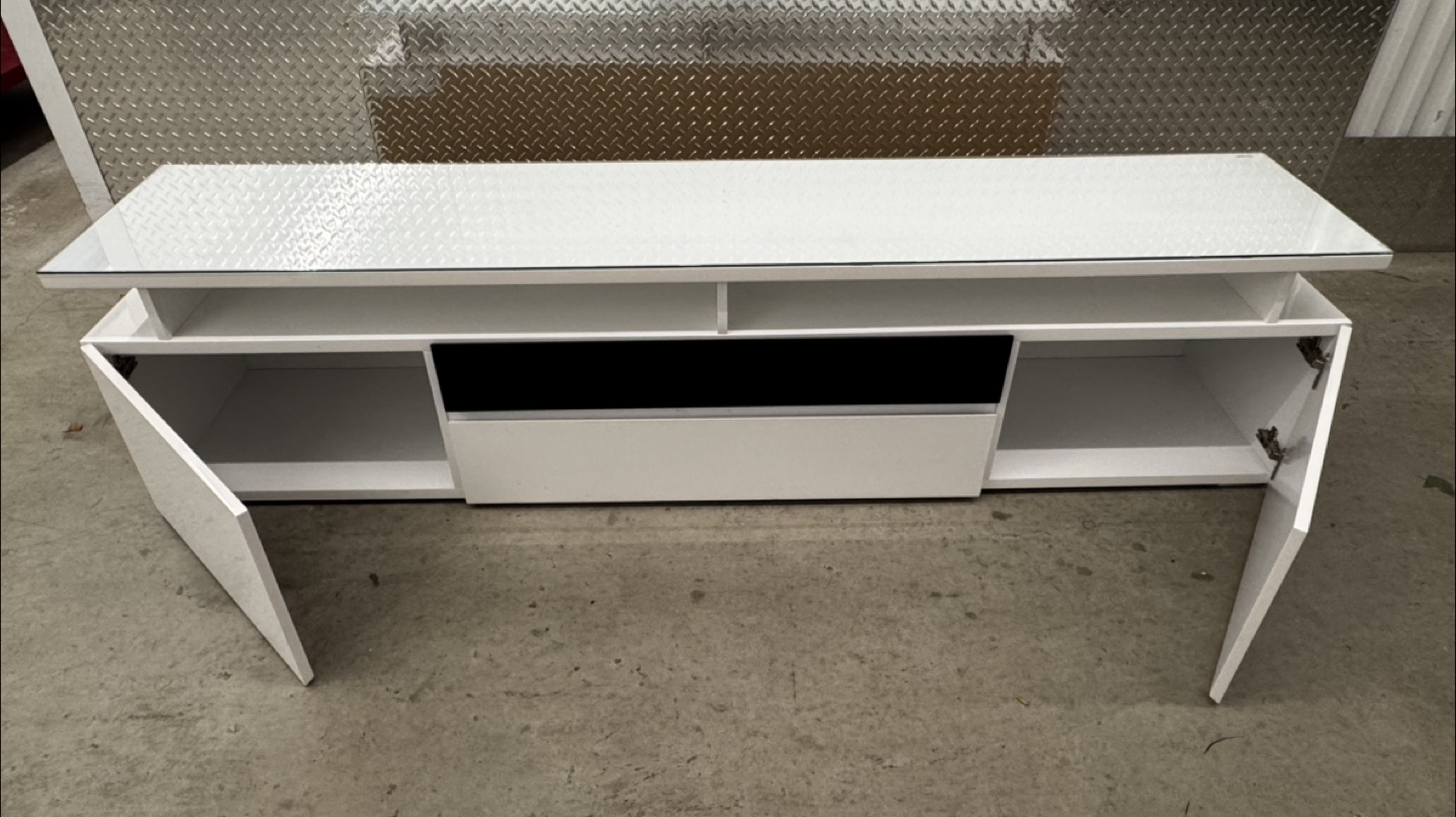 White Modern TV Stand - photo 5