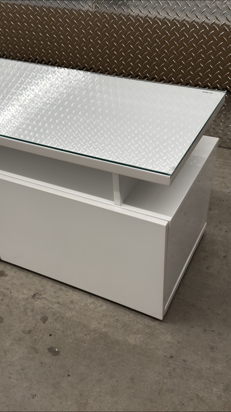 White Modern TV Stand - photo 4