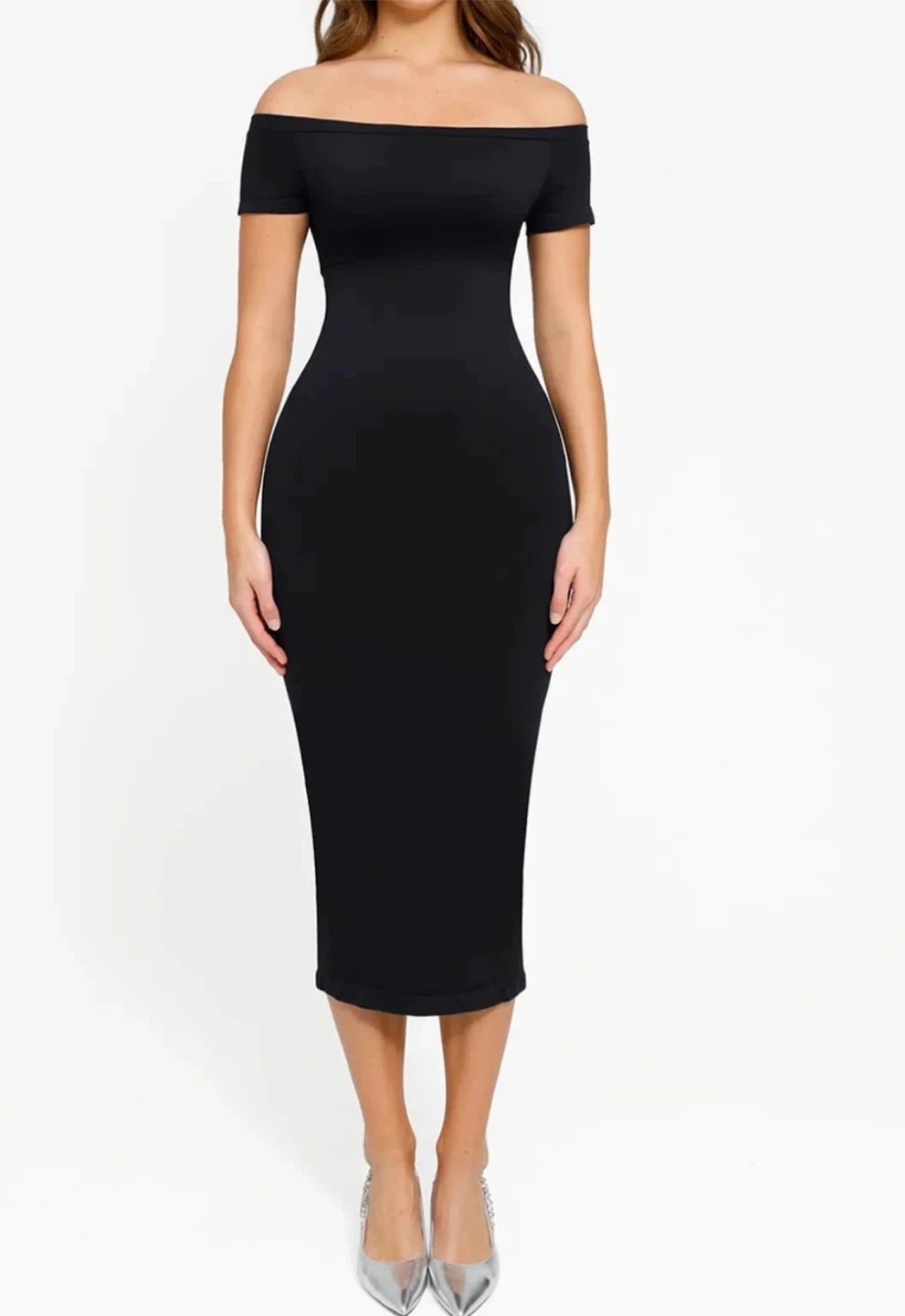 Shapewear Eco-Friendly Off Shoulder Seamless Dress - photo 3