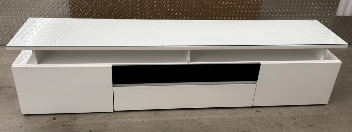 White Modern TV Stand - photo 3