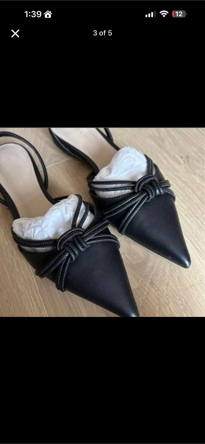 Charles & Keith Black Heels - Size 38 image indicator(3)