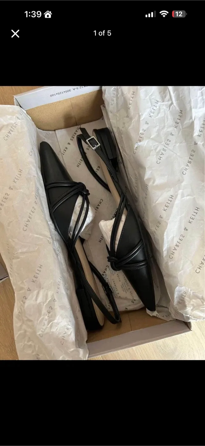 Charles & Keith Black Heels - Size 38 image indicator(5)