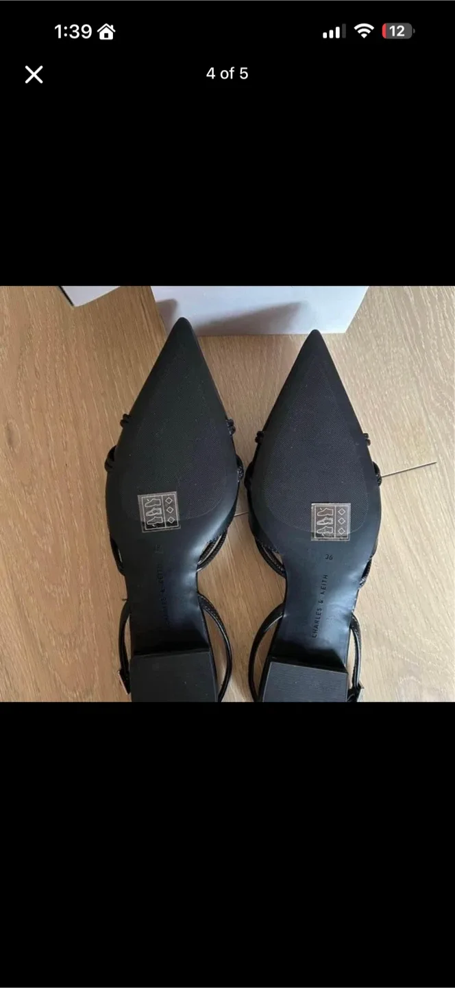 Charles & Keith Black Heels - Size 38 image indicator(2)