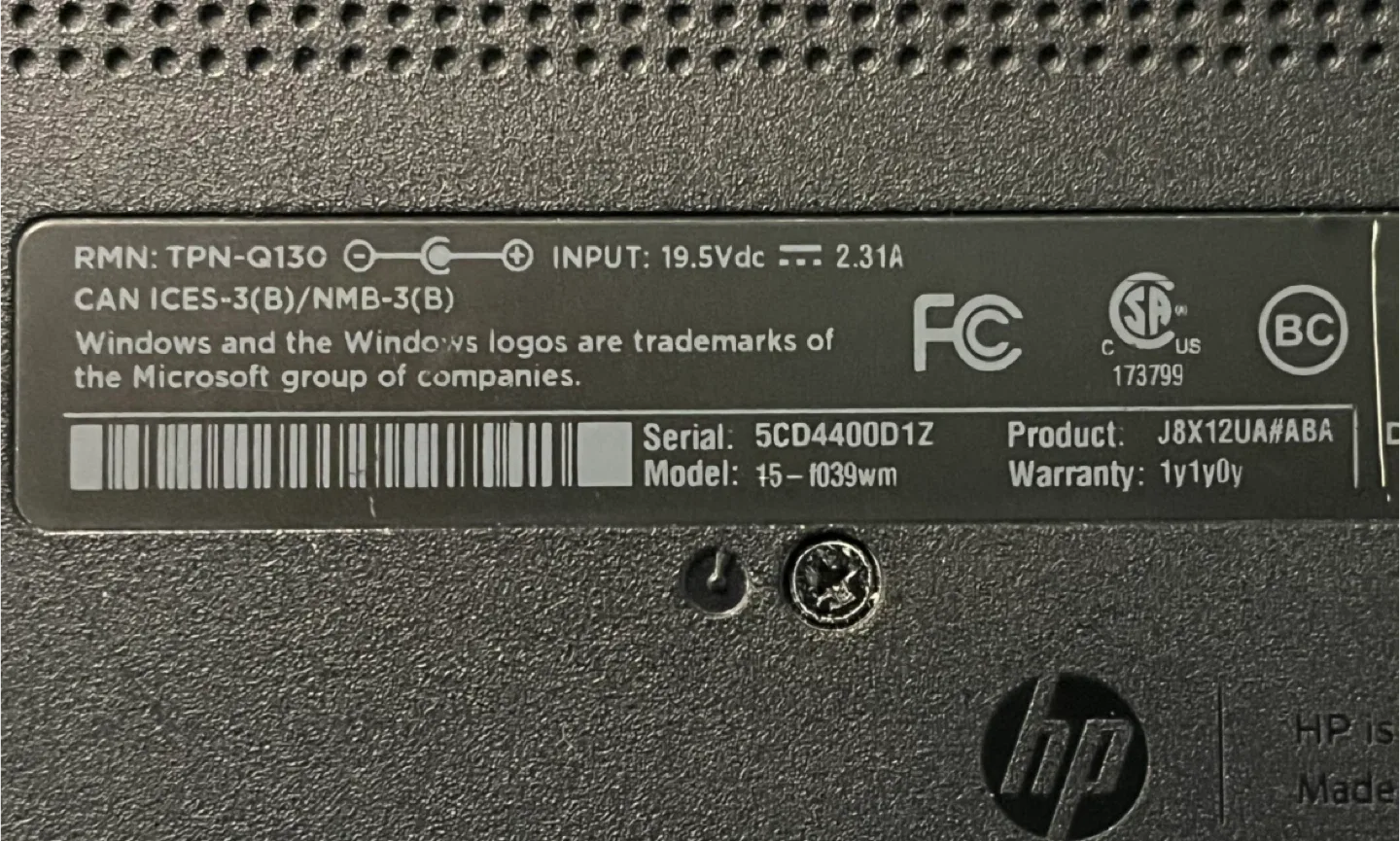 HP 15-f039wm Laptop image indicator(5)