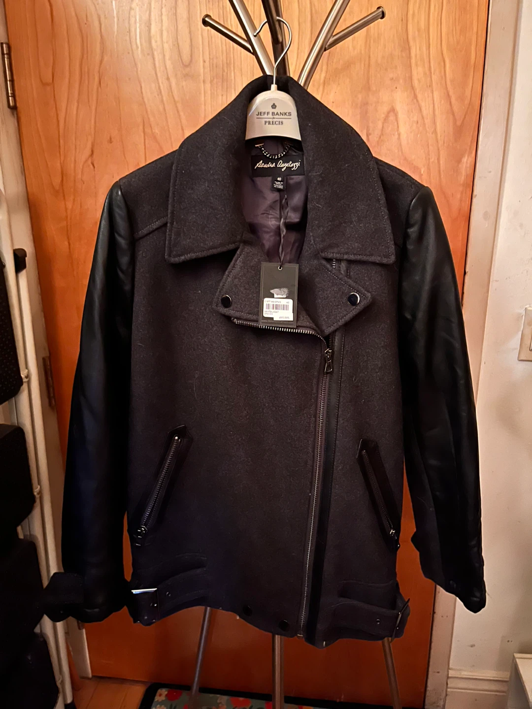 Wool Blend Moto Jacket, Size 40 - real price $495 + tax