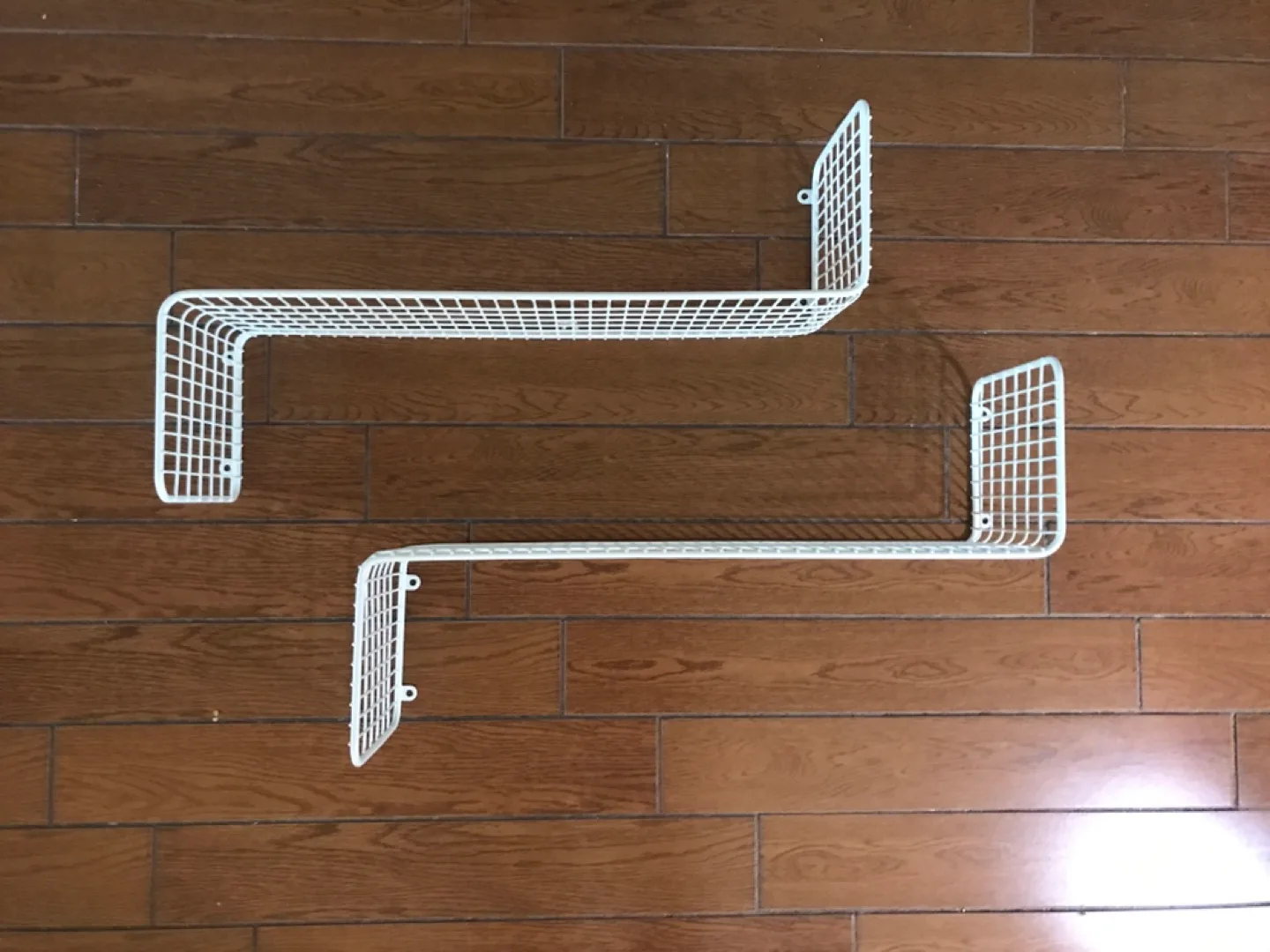 IKEA White Wire Wall Shelf - Set of 2