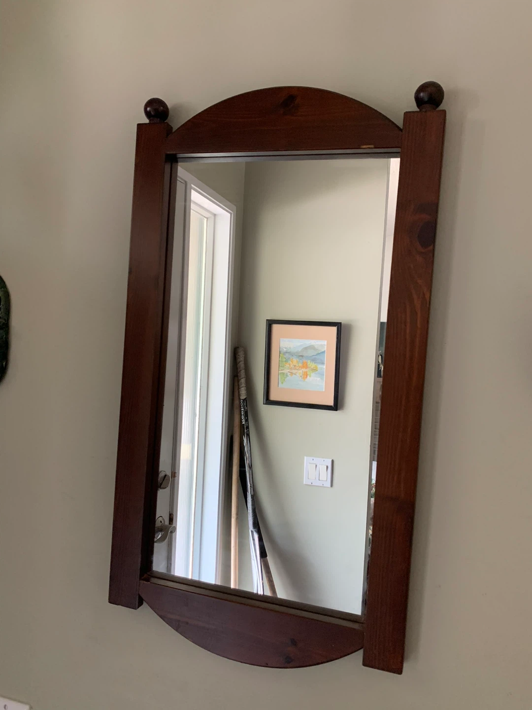 Wood Framed Wall Mirror - photo 2