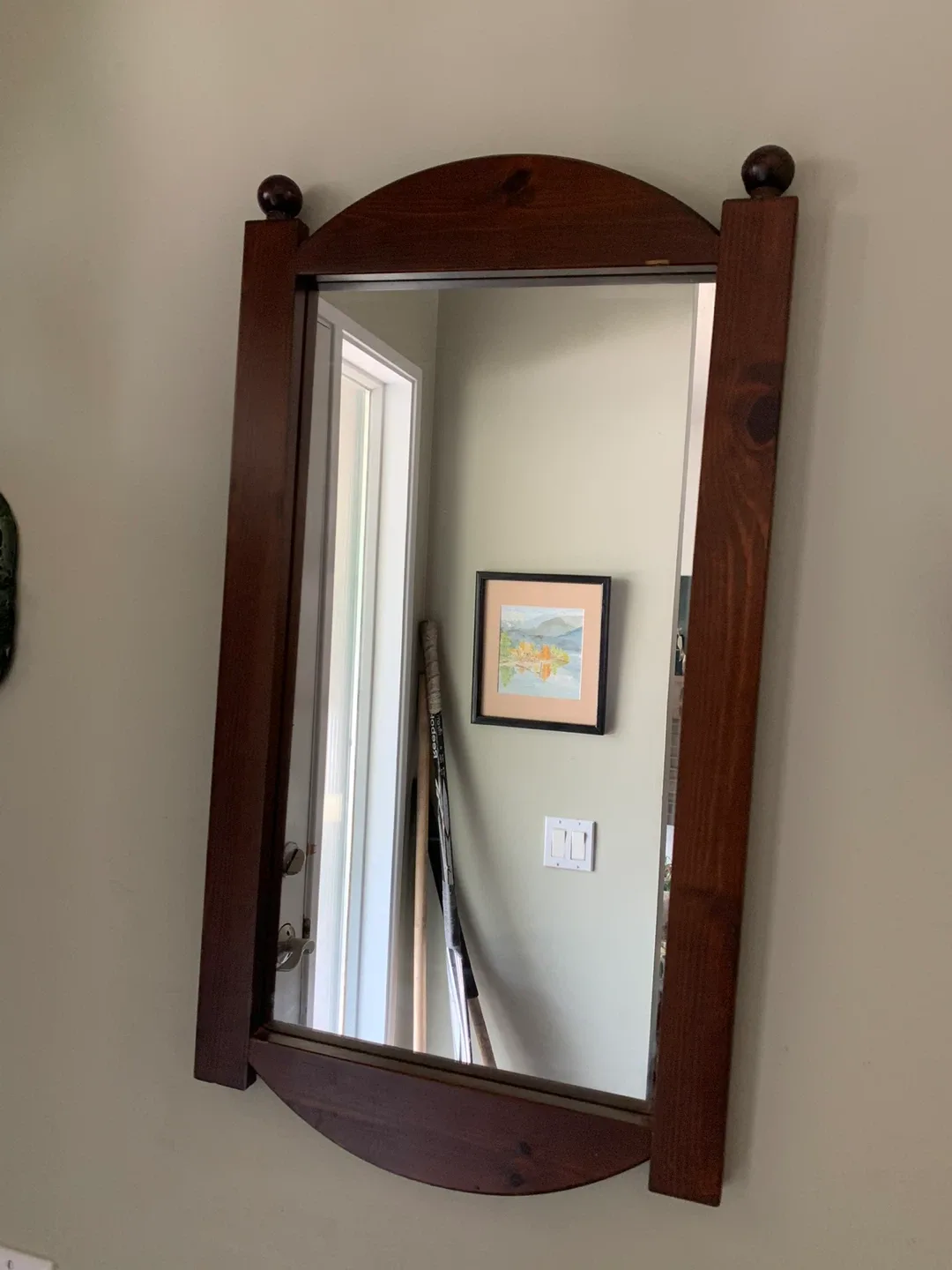 Wood Framed Wall Mirror image indicator(2)