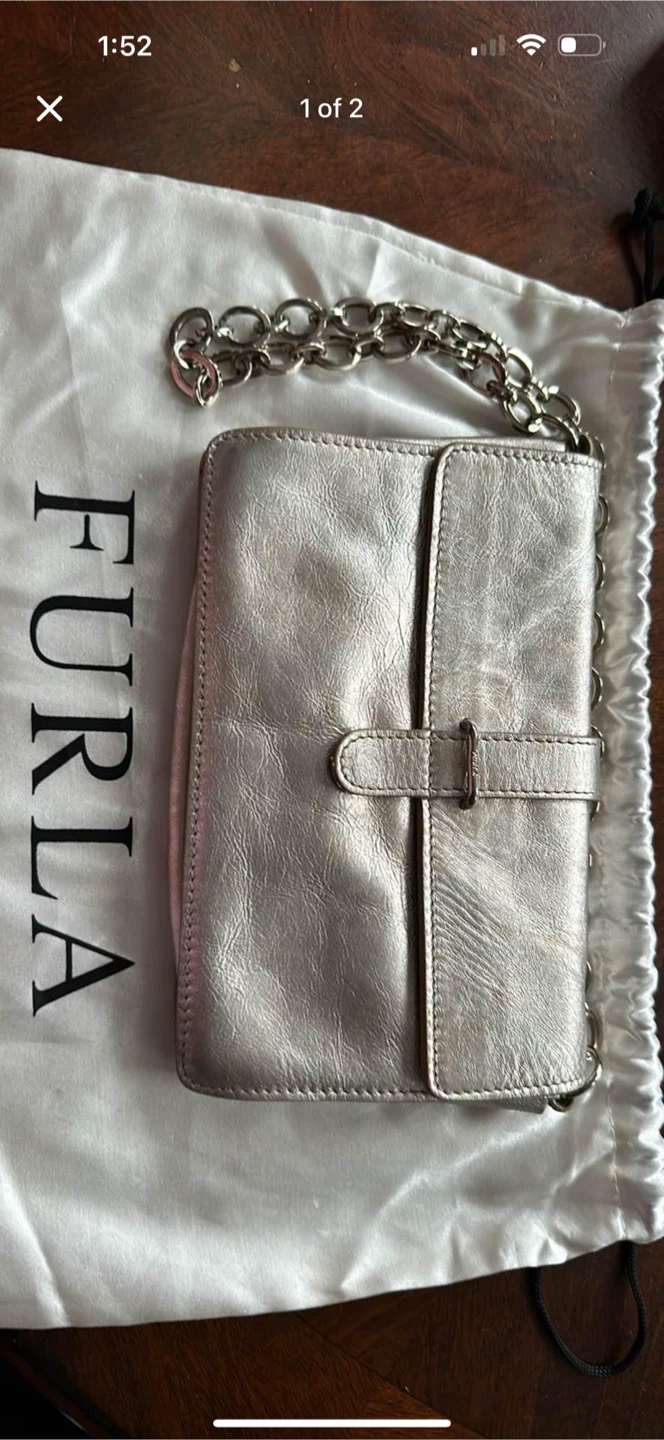 Furla Silver Chain Wallet