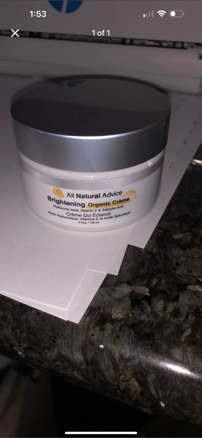All Natural Advice Brightening Organic Crème