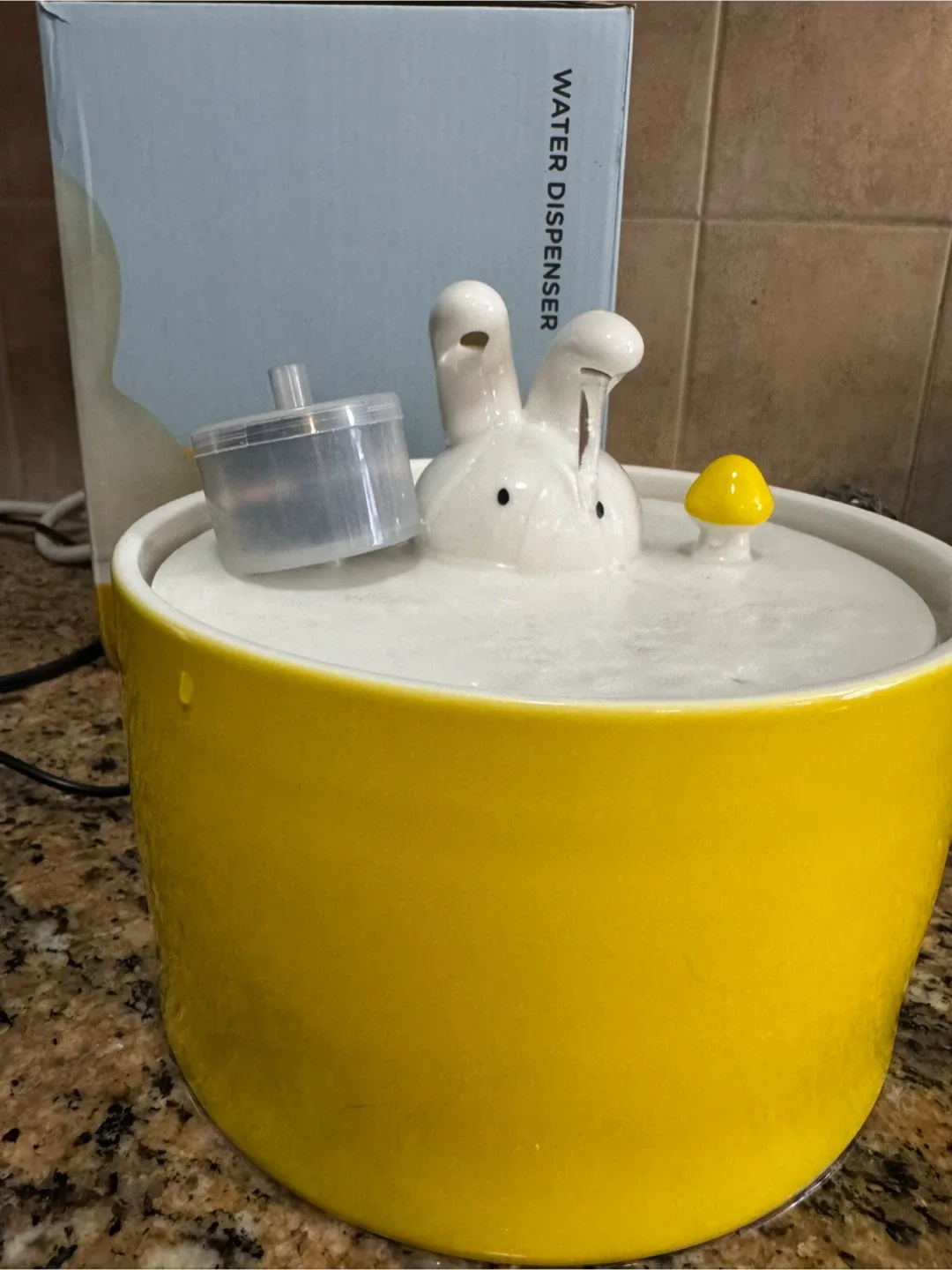 Yellow Ceramic Pet Water Fountain image indicator(3)
